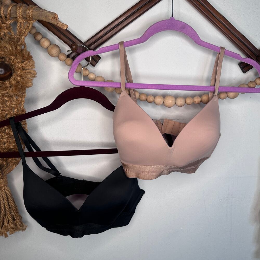 Victoria's Secret Pink Black Nude Bra Lot